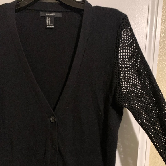 Black button down sweater - Picture 1 of 2